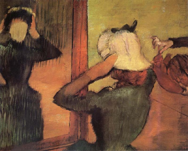 Edgar Degas Cbez la Modiste china oil painting image